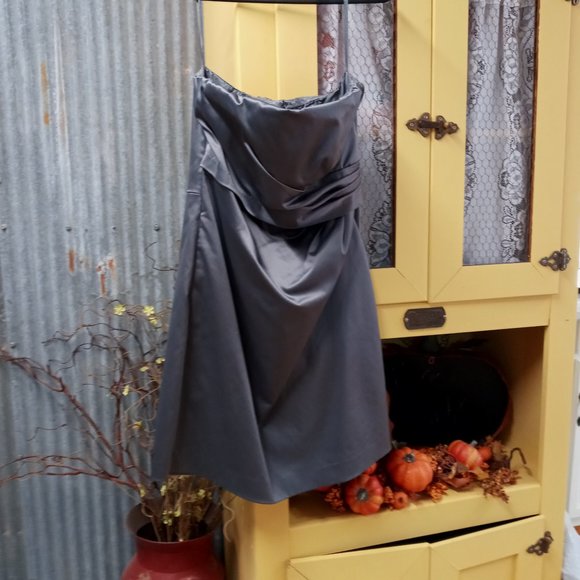 The Limited Dresses & Skirts - Size 12 Silver Gray Strapless Formal Dress The Limited